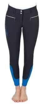 PFIFF 102566 Reithose 'Paisley' Damen Grip Vollbesatz, dunkelblau 34 von PFIFF