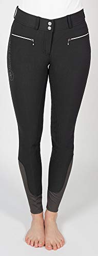 PFIFF 102566 Reithose 'Paisley' Damen Grip Vollbesatz, schwarz 40 von PFIFF