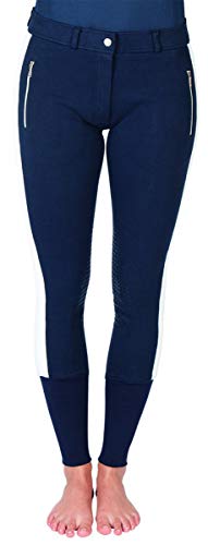 PFIFF 102674 Reithose 'Yara' Damen Grip Kniebesatz, dunkelblau 42 von PFIFF