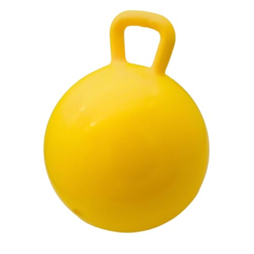 PFIFF 103033 aufblasbarer Pferdespielball, Spielball für Pferde, Pferdespielzeug, Ball ohne Luftpumpe, gelb, 30cm von PFIFF