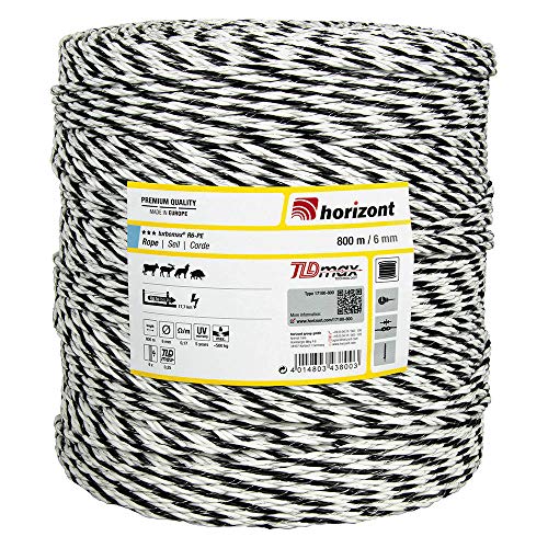 Seil ´TURBOMAX R6-PE´, 6mm, schwarz-weiß 800m von PFIFF