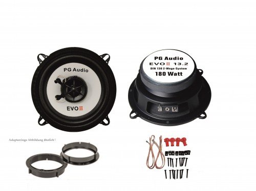 Lautsprecher 13cm Coax 2-Wege-Koax, passend für Honda Prelude inkl. Adapterring von PG Audio