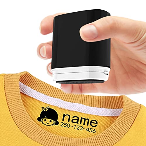 Namensstempel Kinder Textil,Stempel Personalisiert Kinder Schule,Kleidungsstempel Kinder Name,Personalisierter Stempel Für Kleidung (BY004-Black) von PGORSDOR