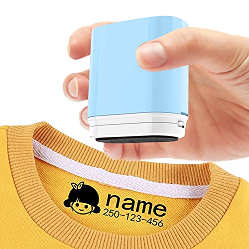 Namensstempel Kinder Textil,Stempel Personalisiert Kinder Schule,Kleidungsstempel Kinder Name,Personalisierter Stempel Für Kleidung (BY004-Blue) von PGORSDOR