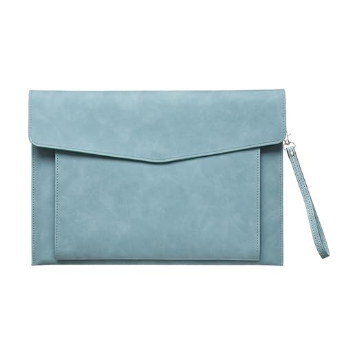 A4 Leder Dokument Tasche Datei Ordner Große Kapazität Business Aktentasche Wasserdichte Laptop Fällen Büro Organizer(Red) von PGVXEM