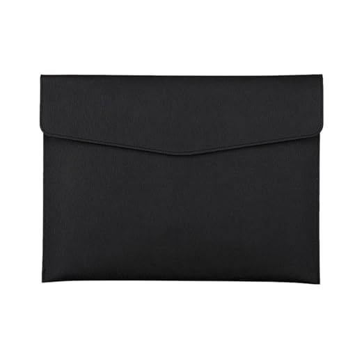 Dokumententasche aus Kunstleder, Geschäftsinformationstasche, A4-Ordner, Aufbewahrungstasche for Schul- und Bürobedarf(Black) von PGVXEM