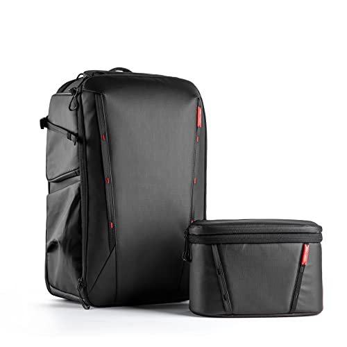 PGYTECH OneMo 2 Kamerarucksack 35-45L mit Umhängetasche, wasserdichter professioneller Fotorucksack mit Laptopfach, kompatibel für Sony/Canon/Nikon/DSLR/DJI Mini 3 Pro/AVATA/MAVIC 3/FPV, Schwarz von PGYTECH