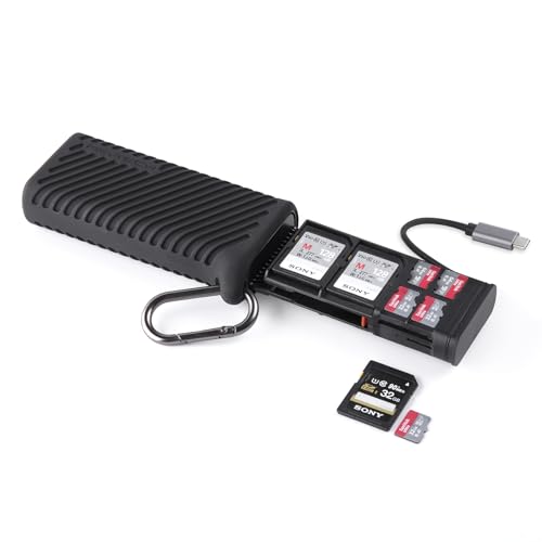 PGYTECH USB 3.1 SD Kartenleser 312MB/S, CreateMate High-Speed-Speicherkartenleser Typ-C Kartenlesegerät Micro SD Card Reader SD/TF Kartenhalter für Kameras, Smartphones, Drohnen, Action-Kameras von PGYTECH