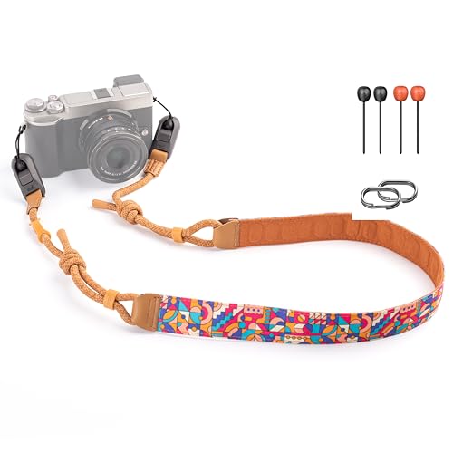 PGYTECH Vintage Kamera-Schultergurt Air, Kameragurt mit Schnellverschluss, verstellbarer 1100-1400 mm Kamera-Umhängegurt für DSLR/SLR/Nikon/Canon/Sony/Fuji Mirrorless-Kameras (Modern Art) L von PGYTECH