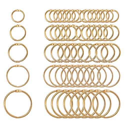 PH PandaHall 100 Stück Binder Ringe 5 Größe Lose Blatt Buchringe Metall Ringe Schlüsselring klein Verbinder Ringe Schlüsselanhänger Schlüsselringe, 20mm 25mm 30mm 35mm 45mm, Golden PH PandaHall 100 Stück Binder Ringe 5 Größe Lose Blatt Buchringe Metall Ringe Schlüsselring klein Verbinder Ringe Schlüsselanhänger Schlüsselringe, 20mm 25mm 30mm 35mm 45mm, Golden von PH PandaHall