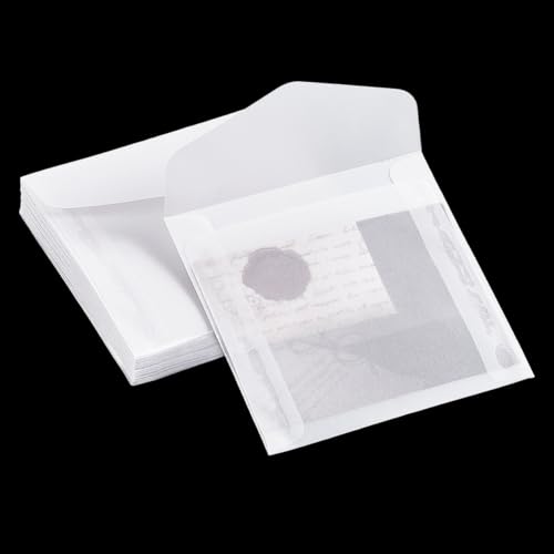 PH PandaHall 50 Stück 3.9 x 3.9 Zoll Pergaminpapier Umschläge Durchscheinende Papierumschlagtasche Quadratisch Einladungsumschläge Für Hochzeiten Basteln Foto PH PandaHall 50 Stück 3.9 x 3.9 Zoll Pergaminpapier Umschläge Durchscheinende Papierumschlagtasche Quadratisch Einladungsumschläge Für Hochzeiten Basteln Foto von PH PandaHall