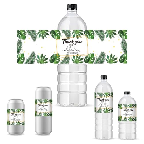 PH PandaHall Wasserflaschenetiketten Mit Aufschrift "Thank You" 30 Stück Flaschenaufkleber Mit Regenwaldblättern Dekorative Flaschenverpackungen Flaschenverpackungen Für Hochzeiten Brautpartys PH PandaHall Wasserflaschenetiketten Mit Aufschrift "Thank You" 30 Stück Flaschenaufkleber Mit Regenwaldblättern Dekorative Flaschenverpackungen Flaschenverpackungen Für Hochzeiten Brautpartys von PH PandaHall