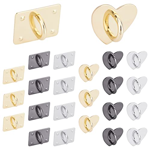 PandaHall 24 Stück 3 Farben Handy Fingerring, Herz Und Quadratische Form Selbstklebender Metall-Handy-Finger-Griff-Schleifenständer Universal-Handy-Griff-Halter-Verschlüsse Haken-Handyhüllen-Zubehör PandaHall 24 Stück 3 Farben Handy Fingerring, Herz Und Quadratische Form Selbstklebender Metall-Handy-Finger-Griff-Schleifenständer Universal-Handy-Griff-Halter-Verschlüsse Haken-Handyhüllen-Zubehör von PH PandaHall