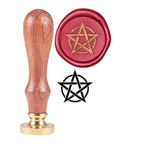 PandaHall Pentagram Wax Seal Stamp Vintage Retro Siegelstempel für die Verschönerung von Umschlägen, Partyeinladung, Weinverpackungen, Geschenkverpackungen, Grußkarten von PH PandaHall