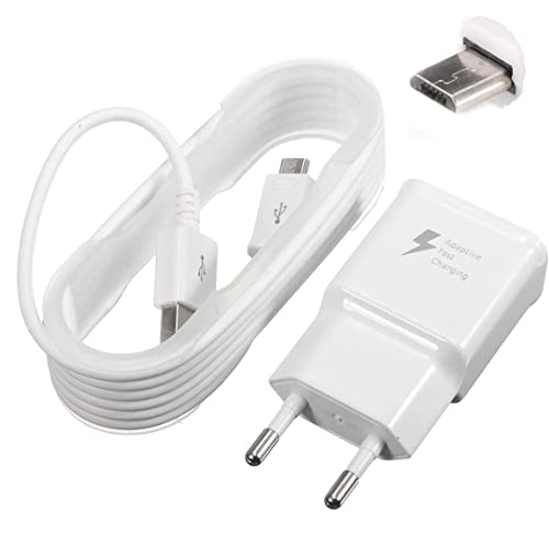 PH26 Ⓡ Schnellladegerät, 3 A, mit Micro-USB-Kabel für Wiko Y50/Y51/Y60/Y61/Y62/Y70/Y80/Y81/View 2/View 3/View 4 Lite/Power U10/Power U20 von PH26