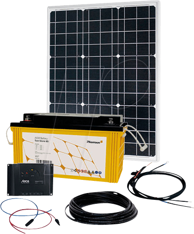 PHAESUN PN-SK1 - Solarsystem, 50 W, inkl. Solar-Batterie von PHAESUN