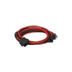 Phanteks - Spannungsversorgungs-Verlängerungskabel - 8-poliger PCIe Power (6+2) (W) bis 8-poliger PCIe Power (M) - 50cm - Schwarz, Rot (PH-CB8V_BR) von PHANTEKS