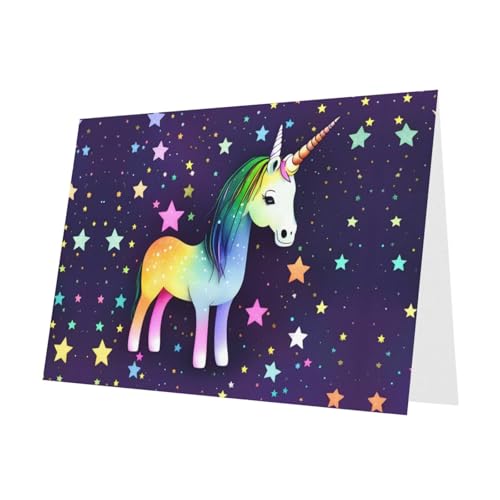 PHAYAH 10 Blatt Ein-Pferd Stern Urlaubskarten weißer Umschlag geeignet als Hochzeitstag und Party-Einladungskarten von PHAYAH