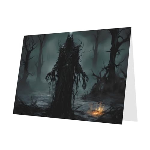 PHAYAH 10 Blatt Monster im Wald Urlaubskarten, roter Umschlag, geeignet als Hochzeits- und Party-Einladungskarten von PHAYAH