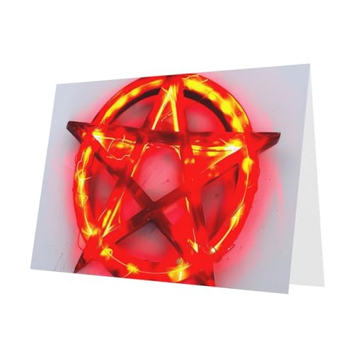 PHAYAH 10 Blatt Zauberer Pentagramm Urlaubskarten weißer Umschlag geeignet als Hochzeitstag und Party-Einladungskarten von PHAYAH