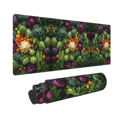 PHAYAH Gaming-Mauspad mit Obstmuster, Größe XL, rutschfest, Gummi, genähte Kanten, 80 x 30 cm PHAYAH Gaming-Mauspad mit Obstmuster, Größe XL, rutschfest, Gummi, genähte Kanten, 80 x 30 cm von PHAYAH