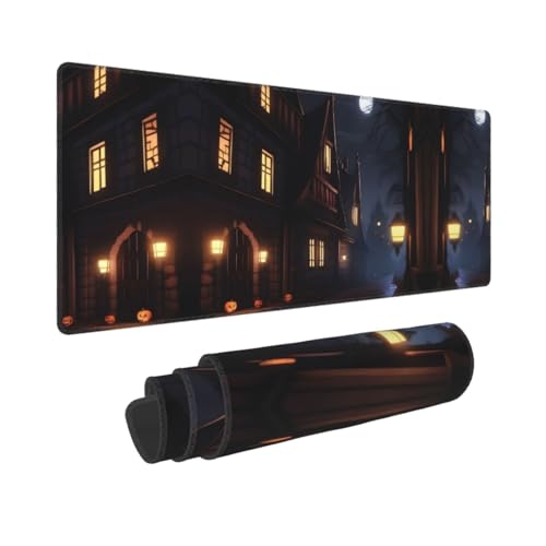 Phayah Gaming-Mauspad, Deserted Street Muster, XXL, XL, großes Mauspad, Schreibtischmatte, rutschfeste Gummi-Mäusepads, genähte Kanten, 31,5 x 30 cm Phayah Gaming-Mauspad, Deserted Street Muster, XXL, XL, großes Mauspad, Schreibtischmatte, rutschfeste Gummi-Mäusepads, genähte Kanten, 31,5 x 30 cm von PHAYAH