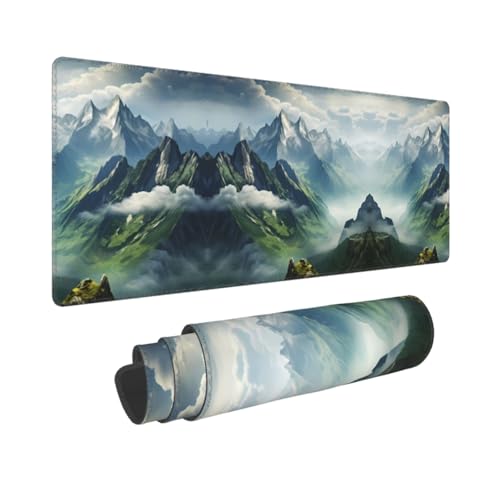 Phayah Gaming-Mauspad mit Foothill-Muster, XXL, XL, großes Mauspad, Schreibtischmatte, rutschfeste Gummi-Mäusepads, genähte Kanten, 31,5 x 30 cm Phayah Gaming-Mauspad mit Foothill-Muster, XXL, XL, großes Mauspad, Schreibtischmatte, rutschfeste Gummi-Mäusepads, genähte Kanten, 31,5 x 30 cm von PHAYAH