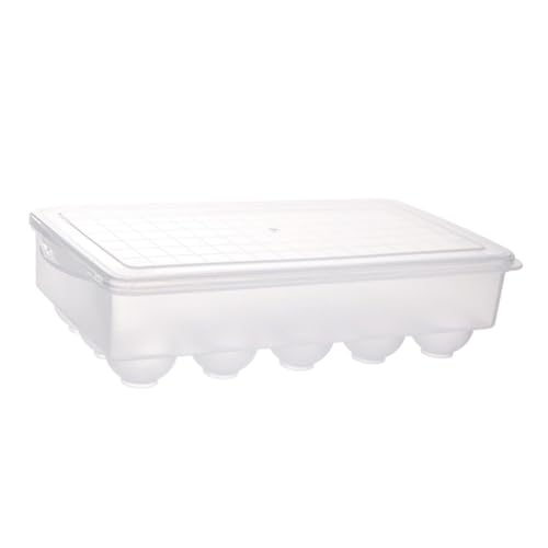 PHENOFICE 1 Stück 15 Eier karton mit Deckel Eierregal Eierspender Behälter mit Deckel Ei-Organizer Essen Stapelbare Eierbox Transparente Eierbox Aufbewahrungsbehälter für Eier Eierschale pp von PHENOFICE