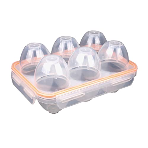PHENOFICE 1 Stück Karton Eierkarton im Freien Organizer zur Aufbewahrung von Eiern Außencontainer Eierständer Eierbox eiertablett egg tray Eierbehälter im Freien tragbare Eierkiste pp Orange von PHENOFICE