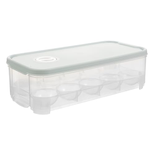 PHENOFICE Kühlschrankhalter 10 Eier Box Mit Deckel Atmungsaktiv Aufbewahrungsspender Stapelbar Und Widerstandsfähig von PHENOFICE