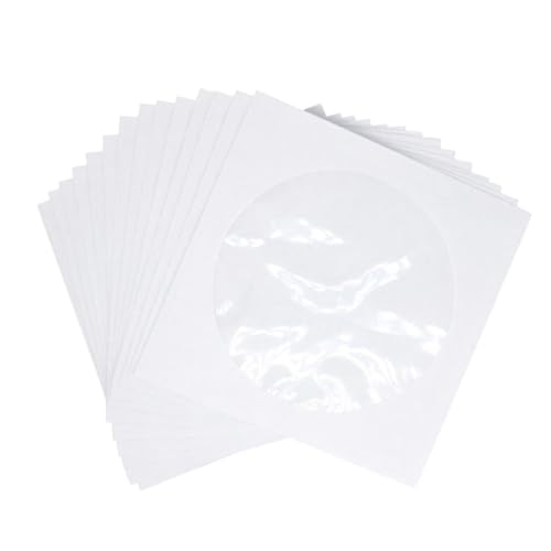 PHENOFICE 100er-pack Cd-Taschen Weiß DVD-aufbewahrungshüllen Cd-Wallet-hüllen für Heimkino von PHENOFICE