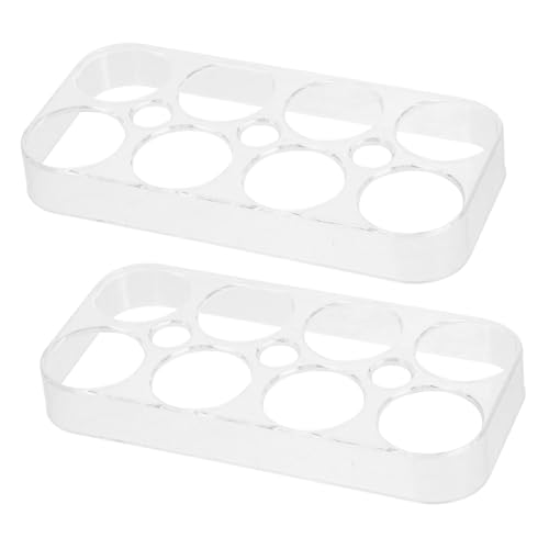 PHENOFICE 2st Eierregal Eieranzeige Kühlschrankhalter Kühlschrank Eierkarton Tablett Für Kühlschrank Für Tür Tabletts Für Den Kühlschrank Speisekammerfüller Kühlschrank Eierständer Pp von PHENOFICE
