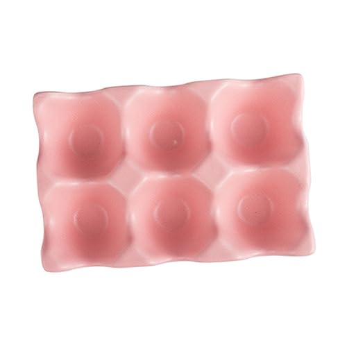 PHENOFICE 6 Kühlschrank-eierhalter Stapelbarer Eierhalter Abdeckband Eierablage Teufelseierschale Mit Deckel Behälter Mit Deckel Leeres Ei Eieraufbewahrungsbehälter Für Den Kühlschrank Rosa von PHENOFICE