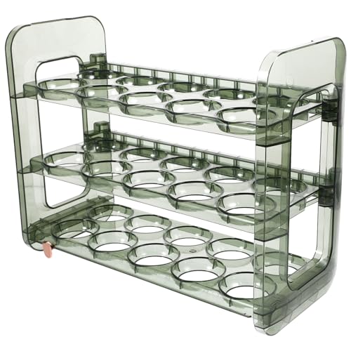 PHENOFICE Eierregal Eierständer für die Kühlschranktür Eierständer für den Kühlschrank 3-lagiger Eierhalter Kühlschranktür-Eierhalter Eier-Organizer-Ständer Eier-Organizer-Rack Plastik Green von PHENOFICE