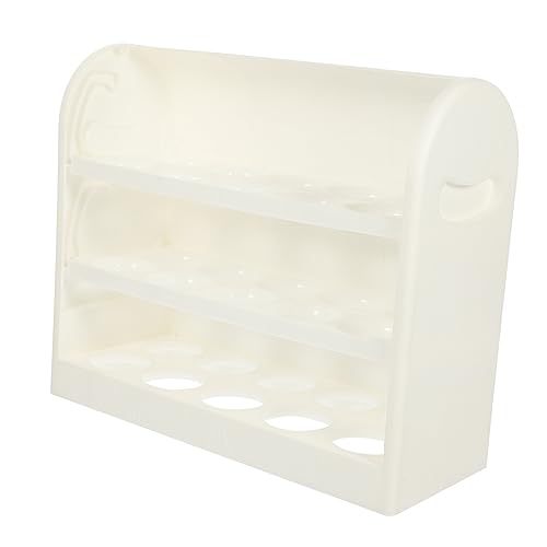 PHENOFICE Kühlschrank-Teile-Zubehör Eier-Aufbewahrungsregal Mehrschichtiger Eierhalter Eierbehälter aus Kunststoff Große Eierkapazität Anti-Roll-Design von PHENOFICE