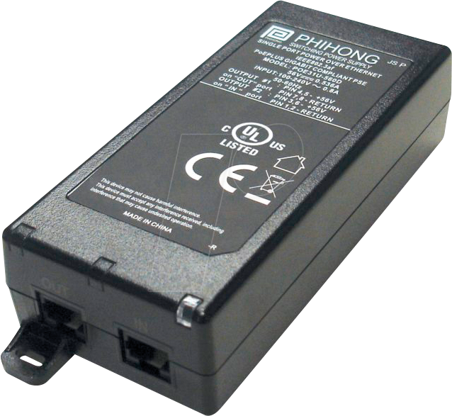 POE 29U-1ATPLD - Power over Ethernet (PoE) Injektor, 56 V, 30 W, Gigabit von PHIHONG