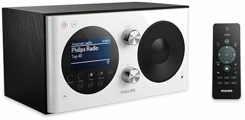 Philips AE8000 Internetradio mit DAB+ (WLAN, Digitaler UKW-Tuner, Kopfhöreranschluss) weiß von PHILIPS AUDIO