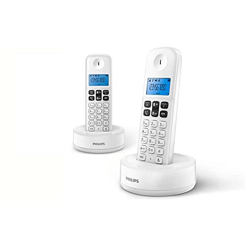 Draadloze telefoon Philips D1612W/34 1,6" 300 mAh Gap (2 pcs) Wit (S0424397) weiß von PHILIPS DECT