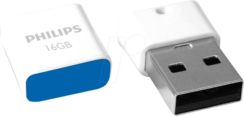 PHI FM16FD85B - USB-Stick, USB 2.0, 16 GB, Pico Edition Ocean Blue von PHILIPS MEDIA