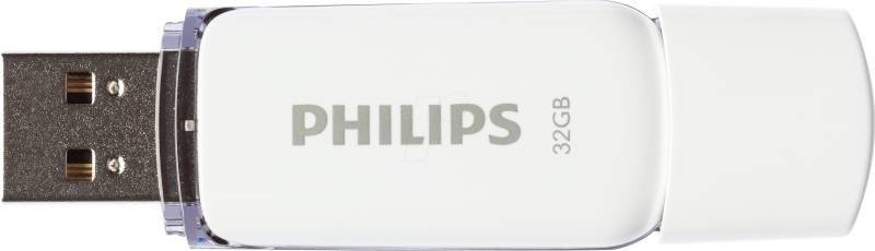 PHI FM32FD70B - USB-Stick, USB 2.0, 32 GB, Snow Edition Shadow Grey von PHILIPS MEDIA