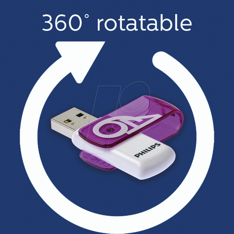 PHI FM64FD05D - USB-Stick, USB 2.0, 64 GB, Vivid Edition Magic Purple 2-pack PHI FM64FD05D - USB-Stick, USB 2.0, 64 GB, Vivid Edition Magic Purple 2-pack von PHILIPS MEDIA