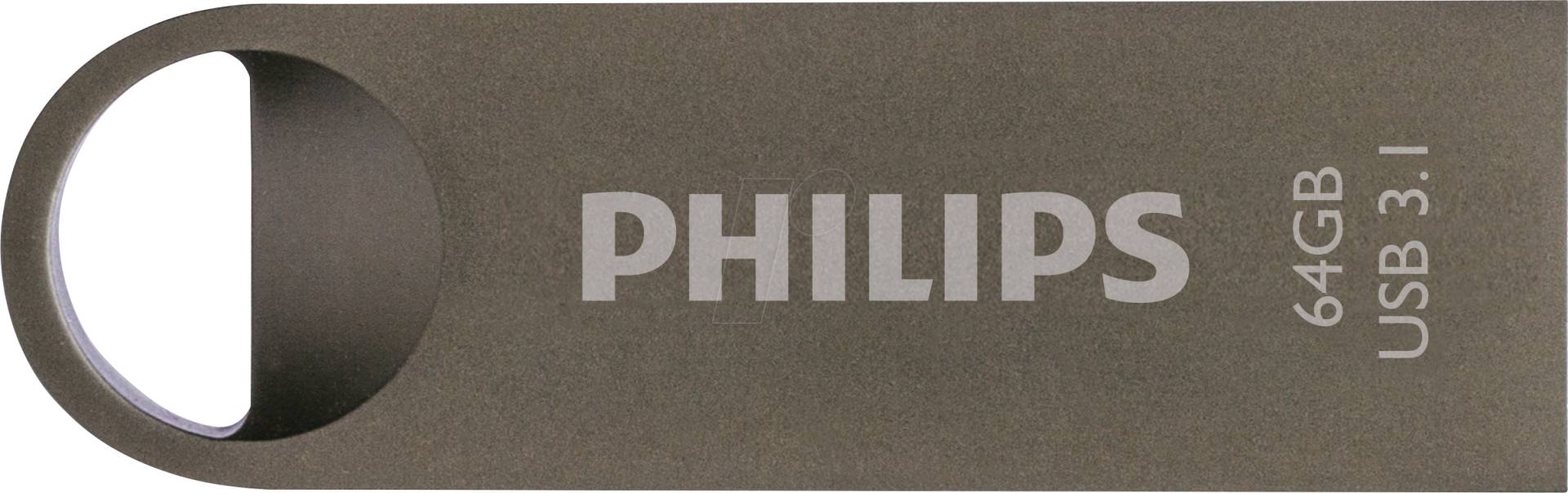 PHI FM64FD165B - USB-Stick, USB 3.1, 64 GB, Moon Space Grey PHI FM64FD165B - USB-Stick, USB 3.1, 64 GB, Moon Space Grey von PHILIPS MEDIA