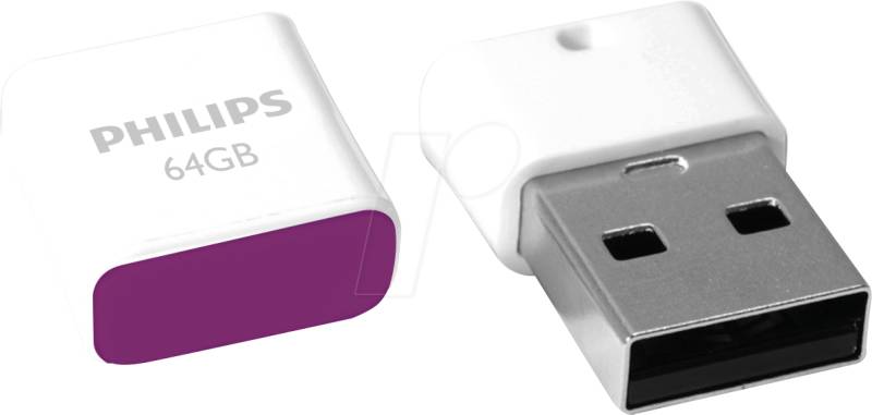 PHI FM64FD85B - USB-Stick, USB 2.0, 64 GB, Pico Edition Magic Purple von PHILIPS MEDIA