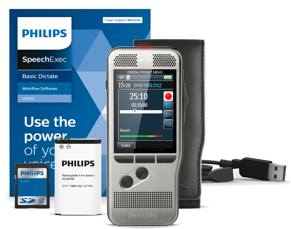 PHILIPS Diktiergerät Digital Pocket Memo DPM7000 von PHILIPS Speech