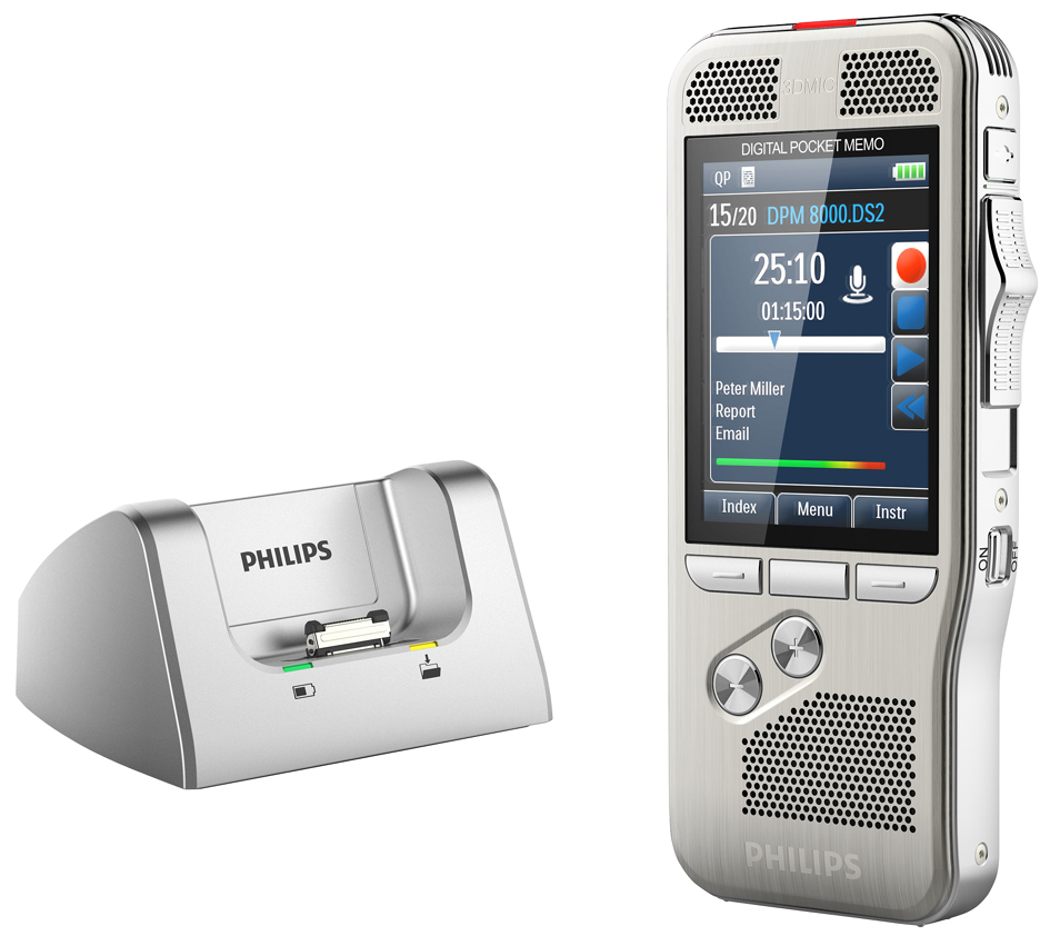 PHILIPS Diktiergerät Digital Pocket Memo DPM8100 von PHILIPS Speech