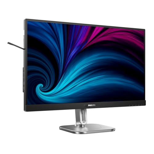 PHILIPS 27B2U6903-27 Zoll Ultra HD Monitor, höhenverstellbar, Lautsprecher (3840x2160, 60 Hz, 2X HDMI, DisplayPort, Thunderbolt 4, RJ45, USB Hub) schwarz grau von PHILIPS