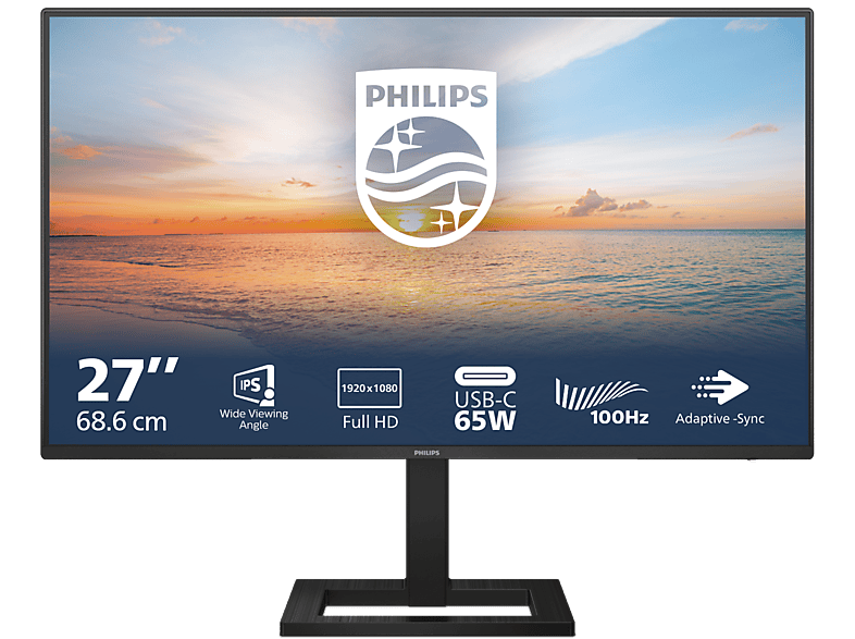 PHILIPS 27E1N1300AE 27 Zoll Full-HD Monitor (1 ms Reaktionszeit von PHILIPS