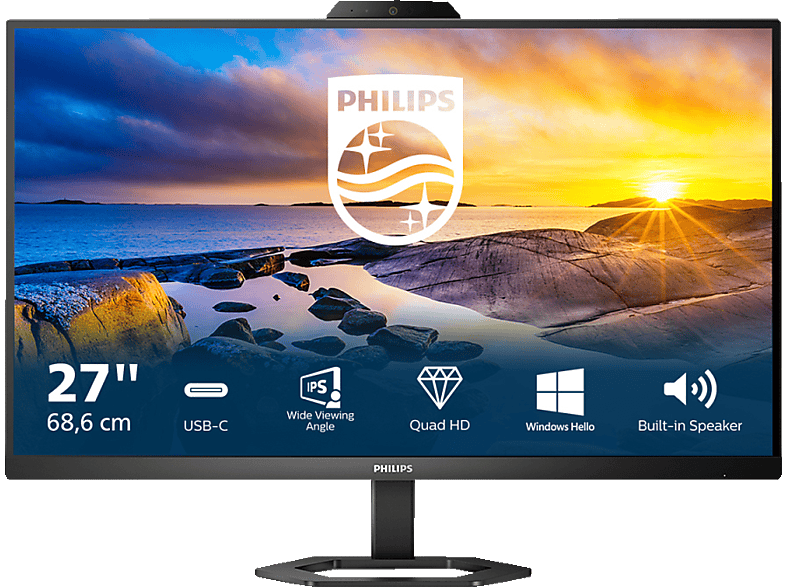 PHILIPS 27E1N5600HE 27 Zoll QHD Monitor (1 ms Reaktionszeit von PHILIPS