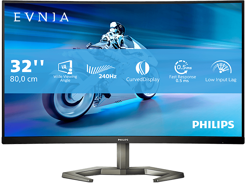 PHILIPS 32M1C5200W 32 Zoll Full-HD Gaming Monitor (0,5 ms Reaktionszeit, 240 Hz) von PHILIPS