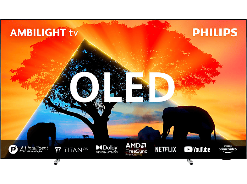 PHILIPS 48OLED759 LED Ambilight TV (Flat, 48 Zoll / 121 cm, OLED 4K, SMART TV, Ambilight, Titan OS) von PHILIPS